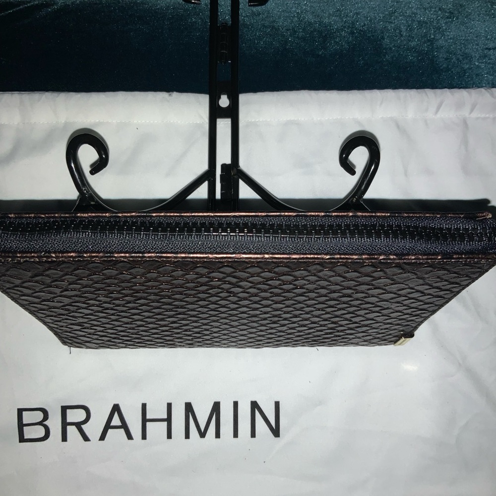 Brahmin Journal with a Zipper. Bronze Java - Picture 3 of 8